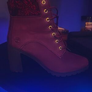 Worn maybe 3x • Allington Port Wine Heel Timberland Nubuck lace up Boots Womens
